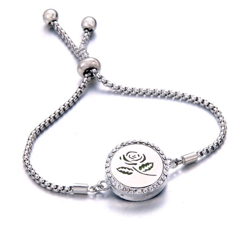 Pulseira Difusora de Perfume - Aroma terapia RPF07 - Pulseira Difusora de Perfume - Aroma terapia Casa Tech Flor 