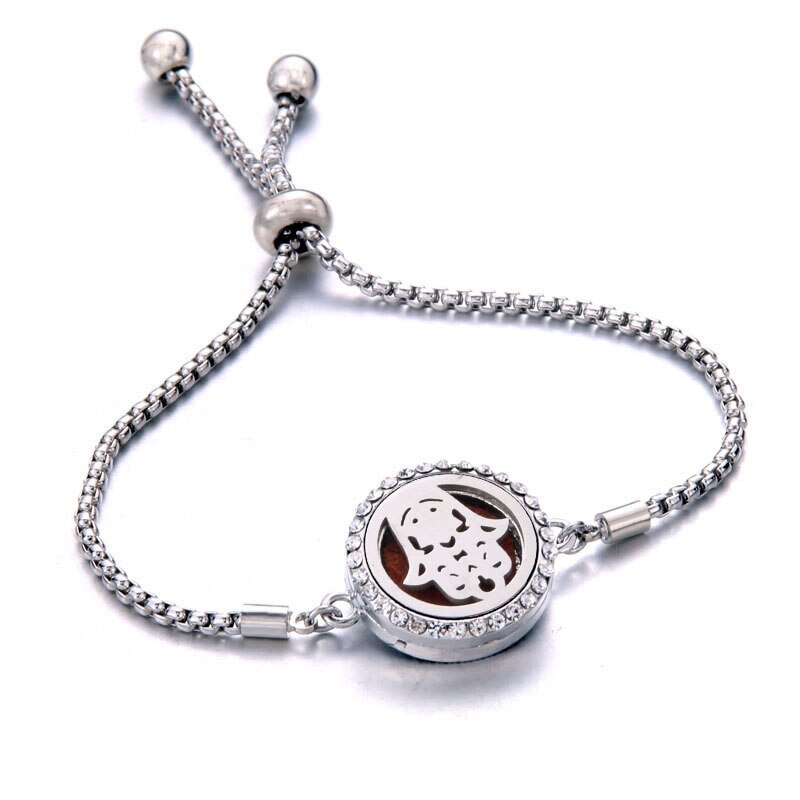 Pulseira Difusora de Perfume - Aroma terapia RPF07 - Pulseira Difusora de Perfume - Aroma terapia Casa Tech Hamsa 