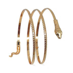 Pulseira Feminina Cobra Egípcia RPF08 - Pulseira Feminina Cobra Egípcia Casa Tech Ouro 