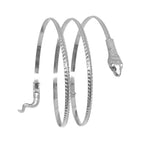 Pulseira Feminina Cobra Egípcia RPF08 - Pulseira Feminina Cobra Egípcia Casa Tech Prata 