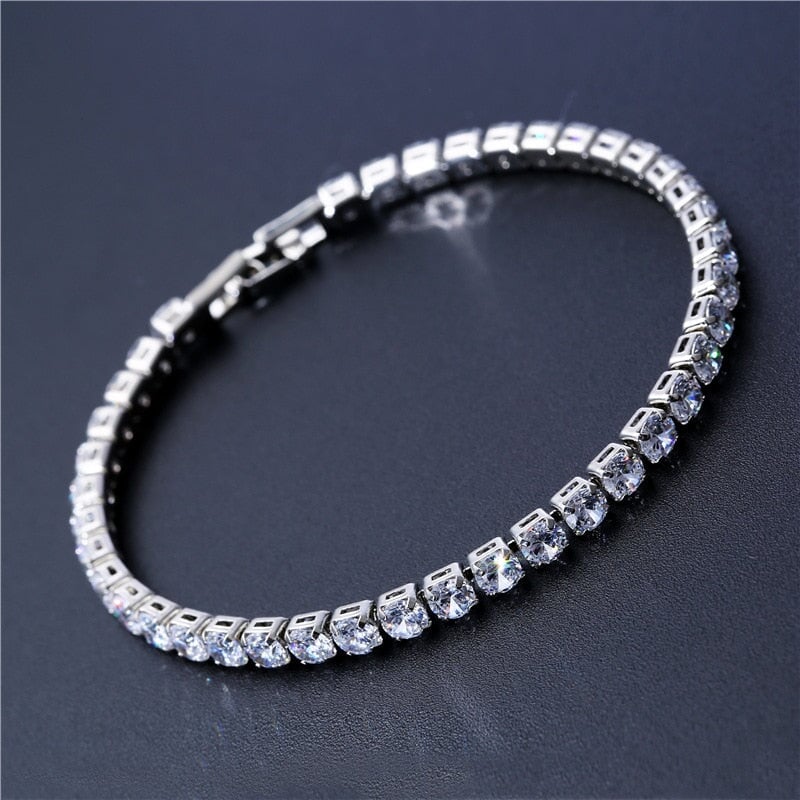 Pulseira Feminina Cravejada Zircônio JSF25 - Pulseira Feminina Cravejada Zircônio Casa Tech 