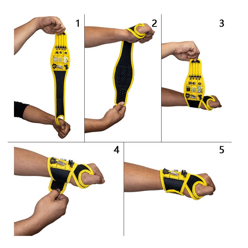 Pulseira Magnética para Armazenamento de Ferramentas G10P4 - Pulseira Magnética para Armazenamento de Ferramentas Casa Tech Loja 