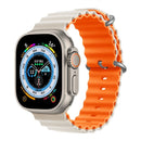 Pulseira para Smartwatch ATC03 - Pulseira para Smartwatch Casa Tech Bege e Laranja 38 / 40 / 41 mm 