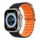Pulseira para Smartwatch ATC03 - Pulseira para Smartwatch Casa Tech Preto e Laranja 38 / 40 / 41 mm 