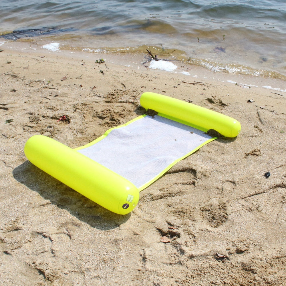 Rede Inflável para Piscina - Floating Bed Pool G2P17 - Rede Inflável para Piscina Casa Tech Loja Amarelo Claro 