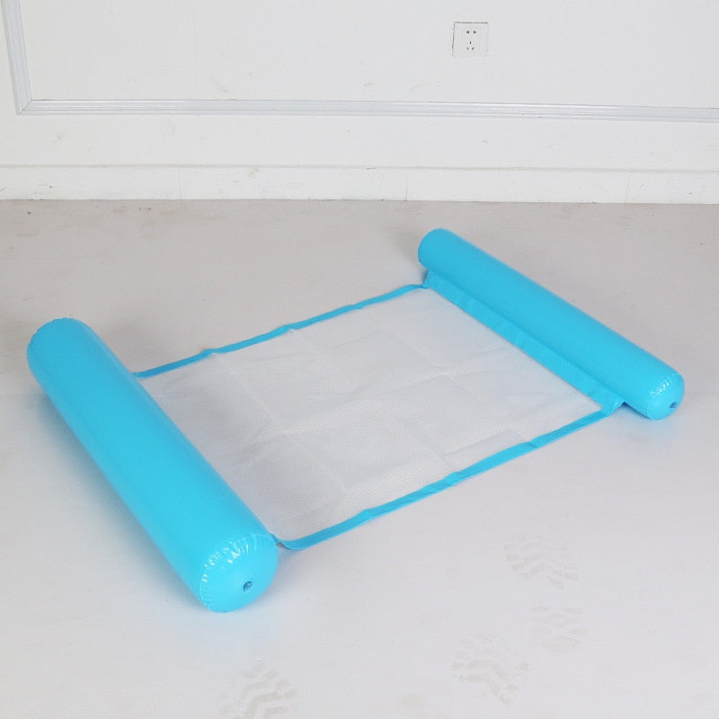 Rede Inflável para Piscina - Floating Bed Pool G2P17 - Rede Inflável para Piscina Casa Tech Loja Azul claro 
