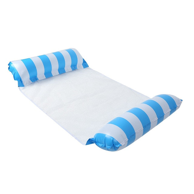 Rede Inflável para Piscina - Floating Bed Pool G2P17 - Rede Inflável para Piscina Casa Tech Loja Listra Azul 