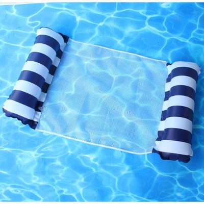 Rede Inflável para Piscina - Floating Bed Pool G2P17 - Rede Inflável para Piscina Casa Tech Loja Listra Azul Ecuro 
