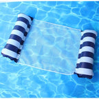 Rede Inflável para Piscina - Floating Bed Pool G2P17 - Rede Inflável para Piscina Casa Tech Loja Listra Azul Ecuro 