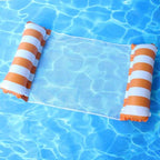 Rede Inflável para Piscina - Floating Bed Pool G2P17 - Rede Inflável para Piscina Casa Tech Loja Listra Laranja 