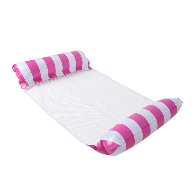 Rede Inflável para Piscina - Floating Bed Pool G2P17 - Rede Inflável para Piscina Casa Tech Loja Listra Rosa 
