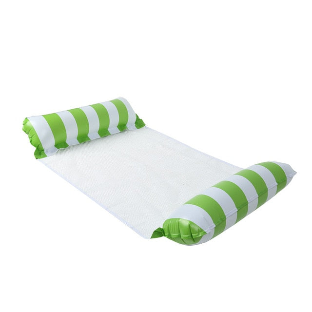 Rede Inflável para Piscina - Floating Bed Pool G2P17 - Rede Inflável para Piscina Casa Tech Loja Listra Verde 