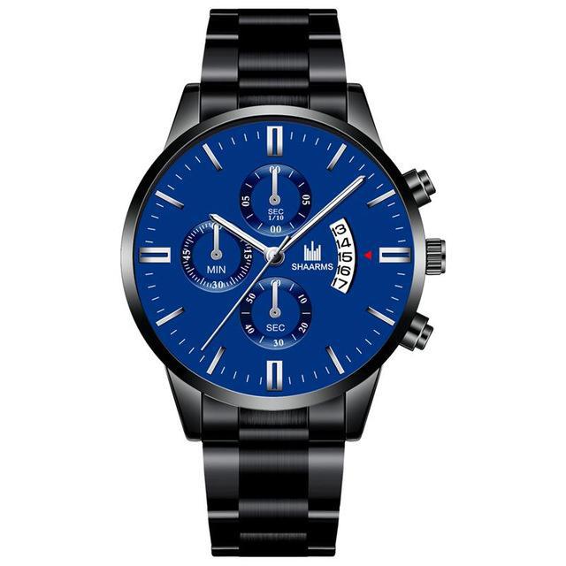 Relógio de Luxo para Homens de Negócios G2P28 - Relógio de Luxo para Homens de Negócios Casa Tech Loja Preto e Azul 