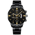 Relógio de Luxo para Homens de Negócios G2P28 - Relógio de Luxo para Homens de Negócios Casa Tech Loja Preto e Dourado 