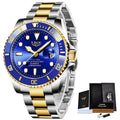 Relógio Lige de Quartzo - Original G2P27 - Relógio Lige de Quartzo - Original Casa Tech Loja Dourado Azul e Prata 