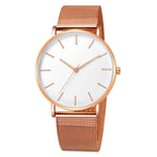 Relógio Minimalista Masculino Military ACE11 - Relógio Minimalista Masculino Military Casa Tech Loja Bronze e Branco 