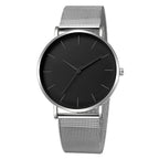 Relógio Minimalista Masculino Military ACE11 - Relógio Minimalista Masculino Military Casa Tech Loja Prata e Preto 