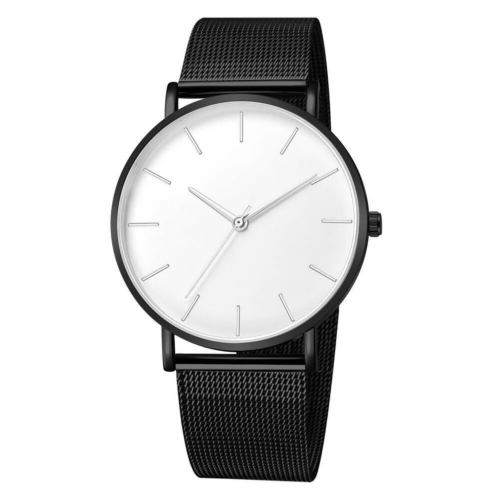 Relógio Minimalista Masculino Military ACE11 - Relógio Minimalista Masculino Military Casa Tech Loja Preto e Branco 