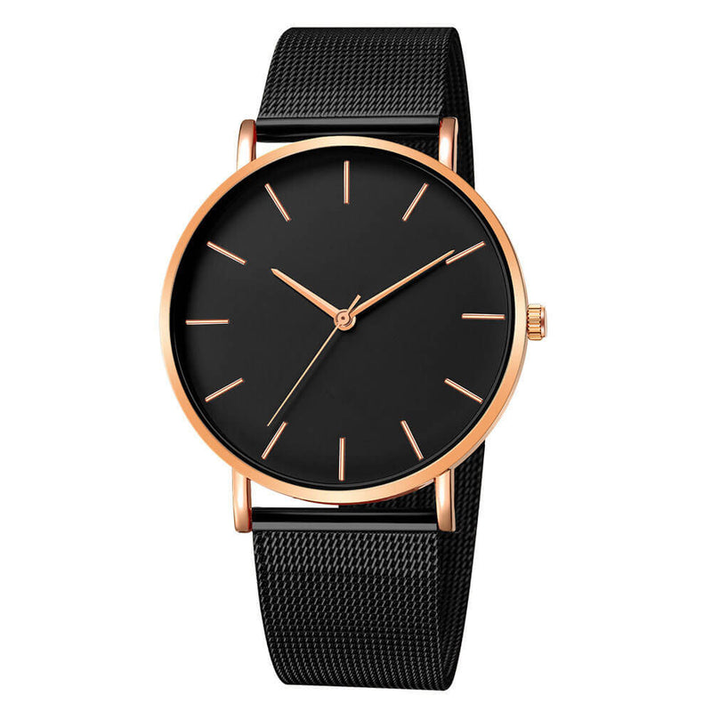 Relógio Minimalista Masculino Military ACE11 - Relógio Minimalista Masculino Military Casa Tech Loja Preto e Bronze 2 