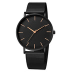 Relógio Minimalista Masculino Military ACE11 - Relógio Minimalista Masculino Military Casa Tech Loja Preto e Bronze 