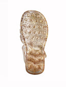 Sandália Infantil Colorida Com Laço e Glitter 0 Casa Tech 