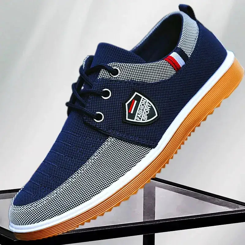 Sapatênis Masculino Casual CAL44 - Sapatênis Masculino Casual Casa Tech Loja Azul 6.5 
