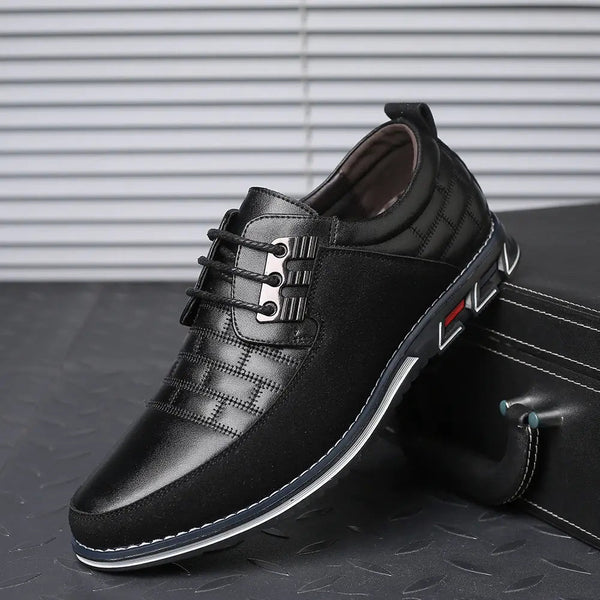 Sapato de Couro Social Masculino CAL38 - Sapato de Couro Social Masculino Casa Tech Loja Preto 36 