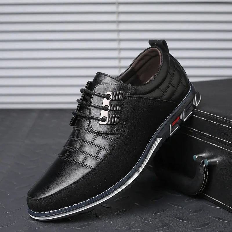Sapato de Couro Social Masculino CAL38 - Sapato de Couro Social Masculino Casa Tech Loja Preto 36 