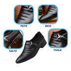 Sapato Social Masculino de Couro com Fivela SPM12 - Sapato Social Masculino de Couro com Fivela Casa Tech 
