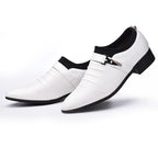 Sapato Social Masculino de Couro com Fivela SPM12 - Sapato Social Masculino de Couro com Fivela Casa Tech Branco 36 