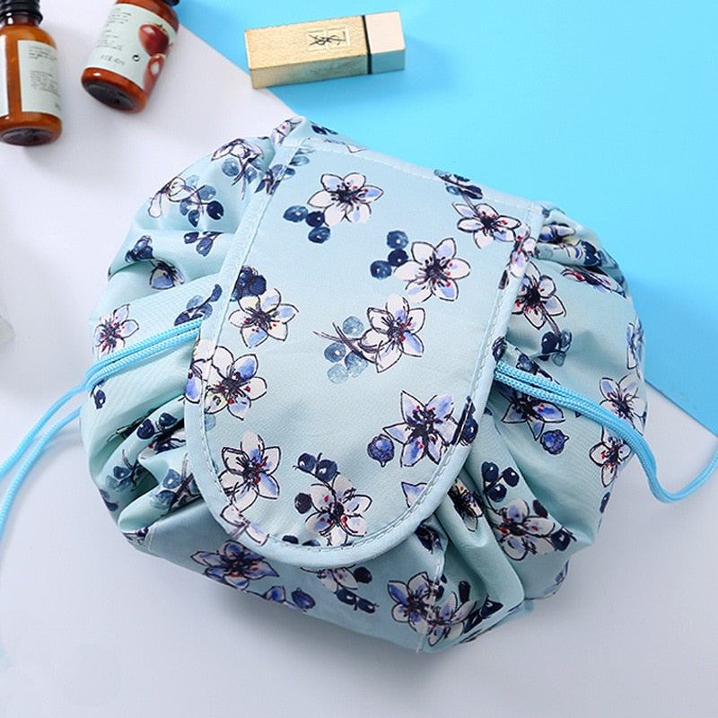 Scrunchie Compact - Bolsa Compacta G4P28 - Scrunchie Compact - Bolsa Compacta Casa Tech Loja Flor Fundo azul 