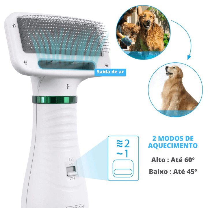 Secador e Escova para Pets Confort Pent G7P8 - Secador e Escova para Pets Confort Pent Casa Tech Loja 