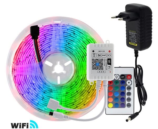 Super Fita de Led 5 Metros RGB PlayHome Wi-Fi - Alexa, Google ELD04 - Super Fita de Led RGB PlayHome Wi-Fi Alexa, Google Casa Tech Loja 5 m 
