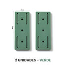 Suporte Adesivo à Prova d'Água UTI41 - Suporte Adesivo à Prova d'Água Casa Tech Verde 2 unidades 
