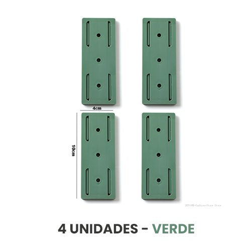 Suporte Adesivo à Prova d'Água UTI41 - Suporte Adesivo à Prova d'Água Casa Tech Verde 4 unidades 