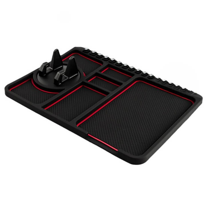 Suporte de Celular Antiderrapante Multifuncionalidade para Carro 360 Slip G7P3 - Suporte de Celular Antiderrapante Multifuncionalidade para Carro 360 Slip Casa Tech Loja Vermelho 