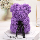 Teddy Flowers Urso De Rosas Luxuoso G1P33 - Teddy Flowers Casa Tech Loja Roxo 