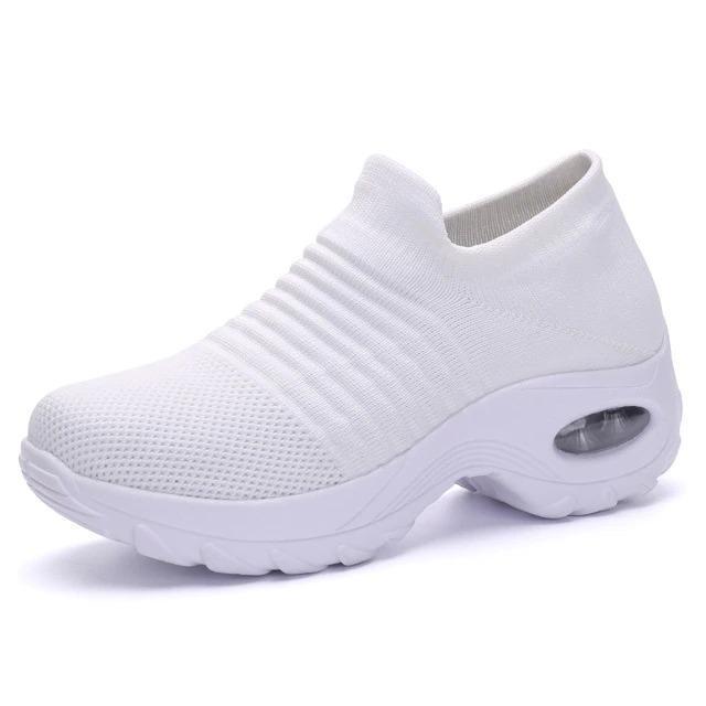Tênis Air Confort Ortopédico G1P1 Tênis Run Air Confort Casa Tech Loja Branco 35 