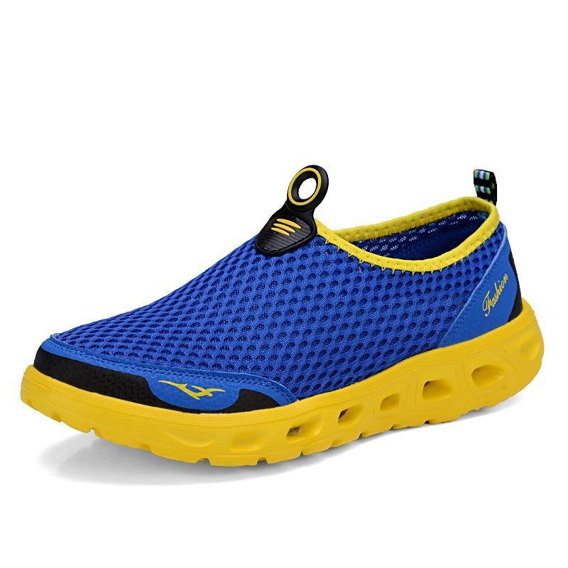 Tênis Confort Air Ortopédico G5P3 - Tênis Confort Air Casa Tech Loja Azul / Amarelo 35 