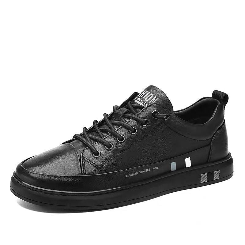 Tênis de Couro Casual Masculino TNM15 - Tênis de Couro Casual Masculino Casa Tech 