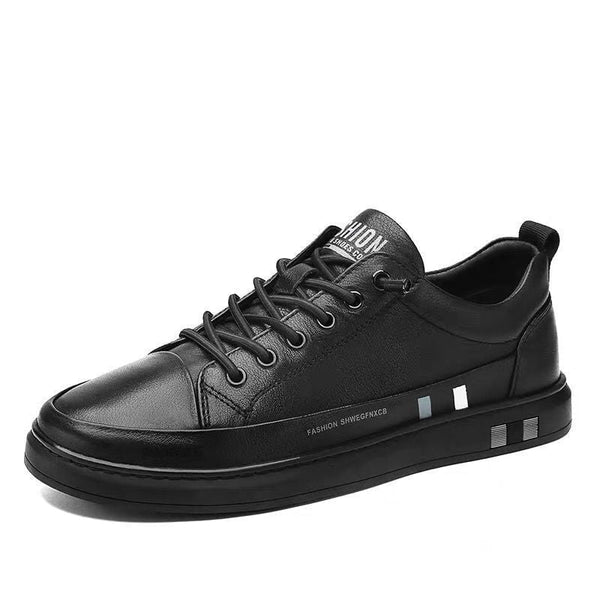 Tênis de Couro Casual Masculino TNM15 - Tênis de Couro Casual Masculino Casa Tech 