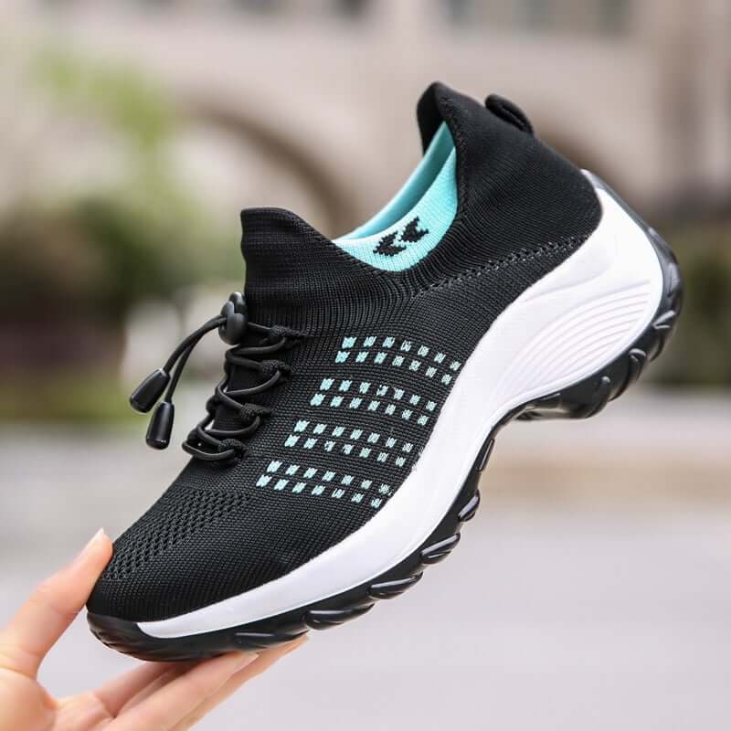 Tênis Ortopédico Feminino Macio Lilly G5P15 - Tênis Ortopédico Feminino Macio Lilly Casa Tech Loja Preto e Azul 33 