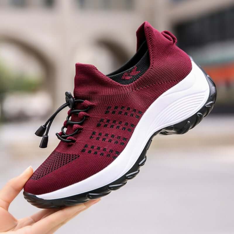 Tênis Ortopédico Feminino Macio Lilly G5P15 - Tênis Ortopédico Feminino Macio Lilly Casa Tech Loja Vermelho 33 