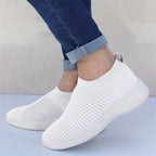 Tênis Ortopédico Feminino sem Cadarços TNF15-Tênis Ortopédico Feminino sem Cadarços Casa Tech Branco 33 