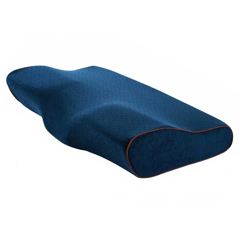 Travesseiro Para Alívio Das Costas Ortopédico - Sleep Confort G9P7 - Travesseiro Para Alívio Das Costas Ortopédico Sleep Confort Casa Tech Loja Azul Escuro M 50 x 30 cm 