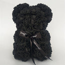 Urso De Rosas Romântico Teddy Flowers ROM05 - Teddy Flowers Casa Tech Preto 