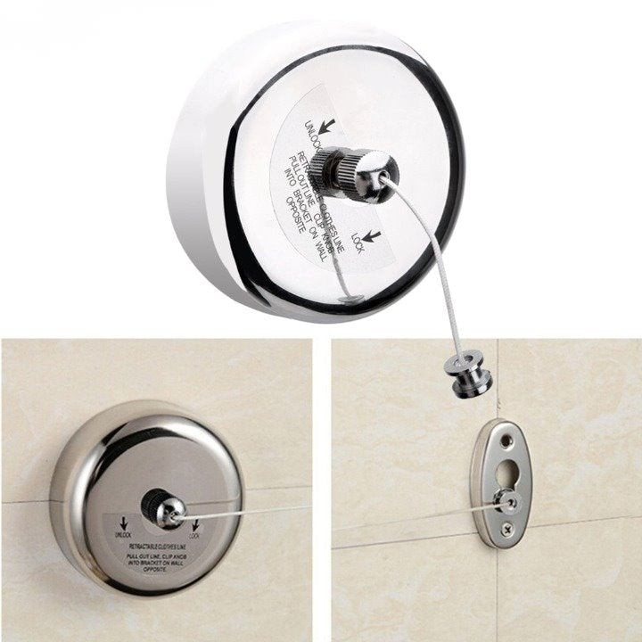 Varal Retrátil Inox UTI24 - Varal Retrátil Inox Casa Tech 