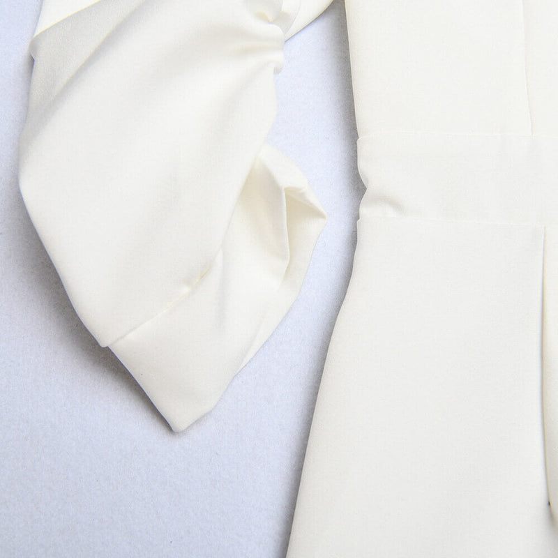 Vestido Branco Curto Manga Bufante Verão 2023 VEF1 - Vestido Branco Curto Manga Bufante Verão 2023 Casa Tech 