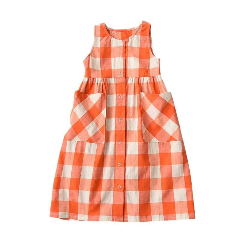 Vestido Junino Infantil Xadrez VAI07 - Vestido Junino Infantil Xadrez Casa Tech 