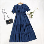 Vestido Midi Soltinho Verão VEF04 - Vestido Midi Soltinho Verão Casa Tech 